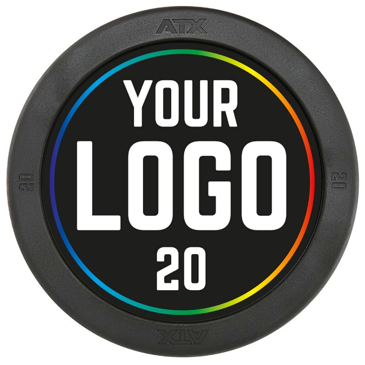 Poza cu Bară Dreaptă Cauciucată ATX® - Logo Client - 10 kg - 50 kg