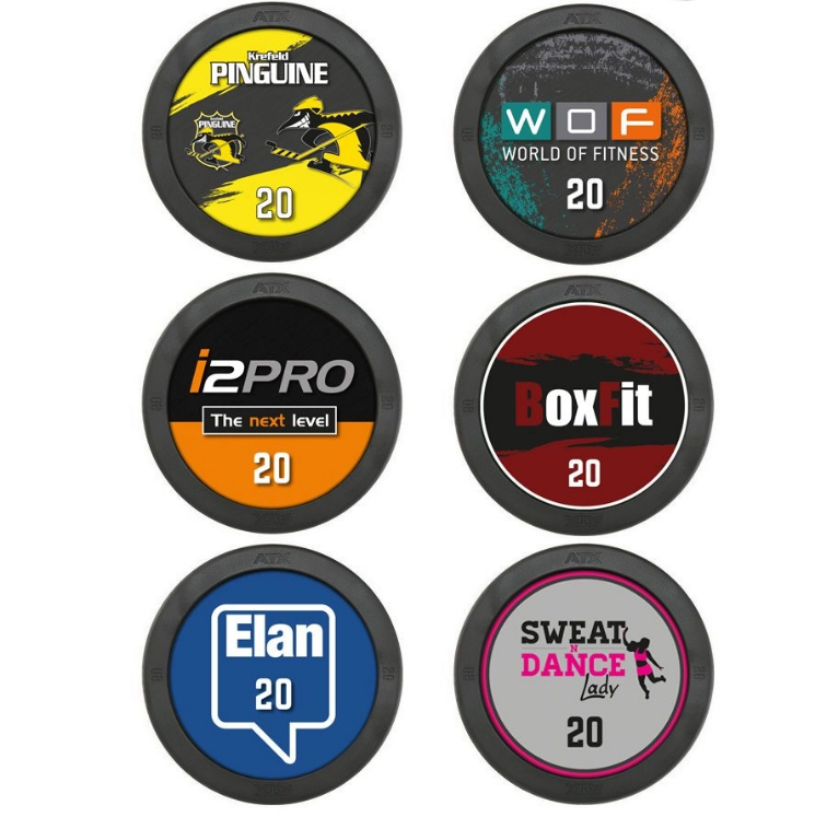 Poza cu Bară Dreaptă Cauciucată ATX® - Logo Client - 10 kg - 50 kg