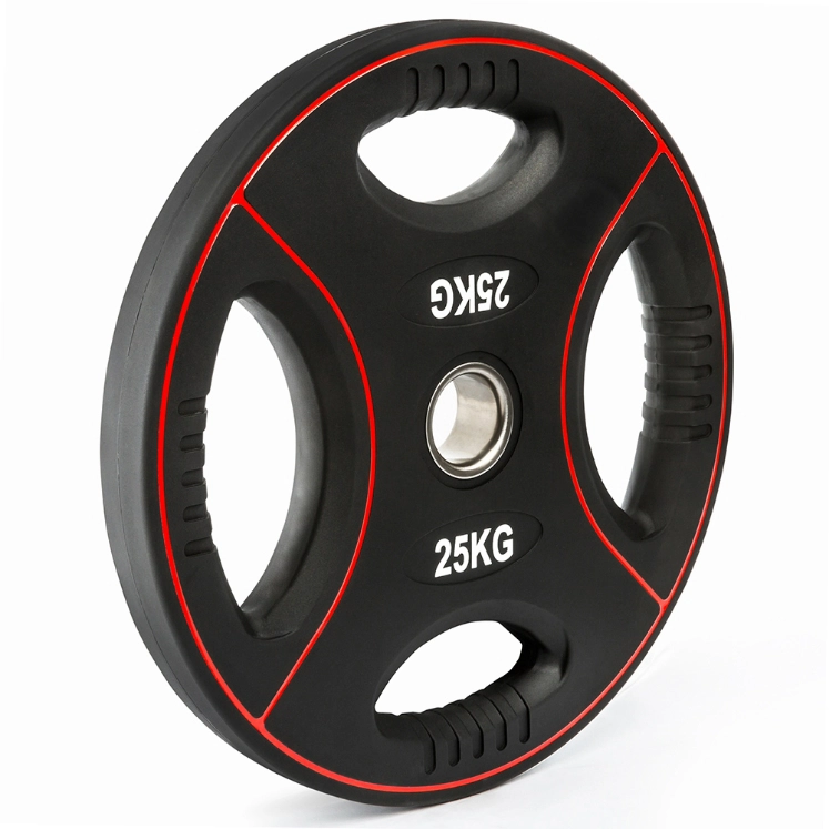 Poza cu Disc de greutăți cu 4 mânere, acoperită cu poliuretan, 50 mm, 1.25 kg - 25 kg