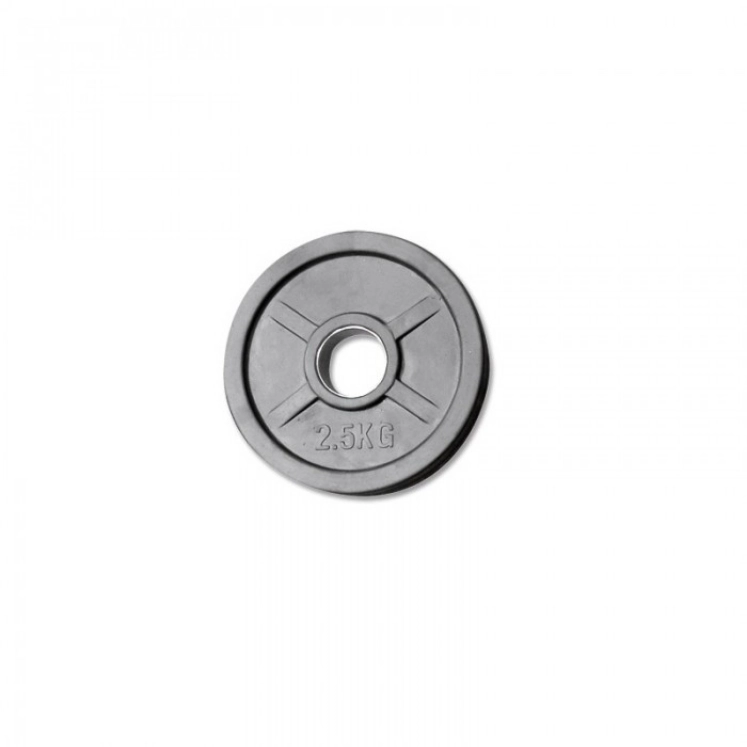 Poza cu Discuri de haltere cauciucate cu prindere, 50 mm, negru, 0.5 kg - 25 kg