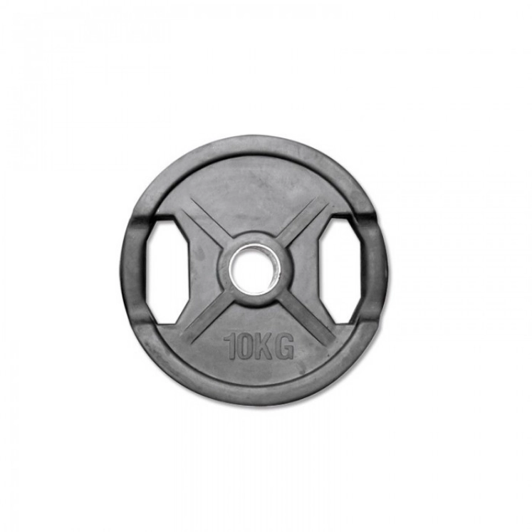 Poza cu Discuri de haltere cauciucate cu prindere, 50 mm, negru, 0.5 kg - 25 kg