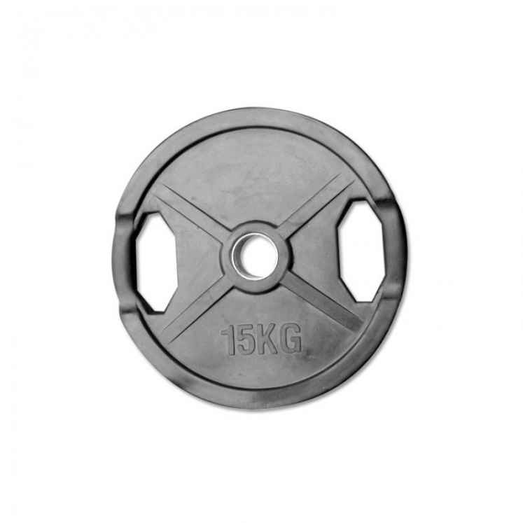Poza cu Discuri de haltere cauciucate cu prindere, 50 mm, negru, 0.5 kg - 40 kg