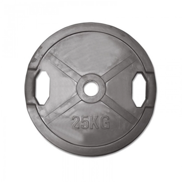 Poza cu Discuri de haltere cauciucate cu prindere, 50 mm, negru, 0.5 kg - 40 kg