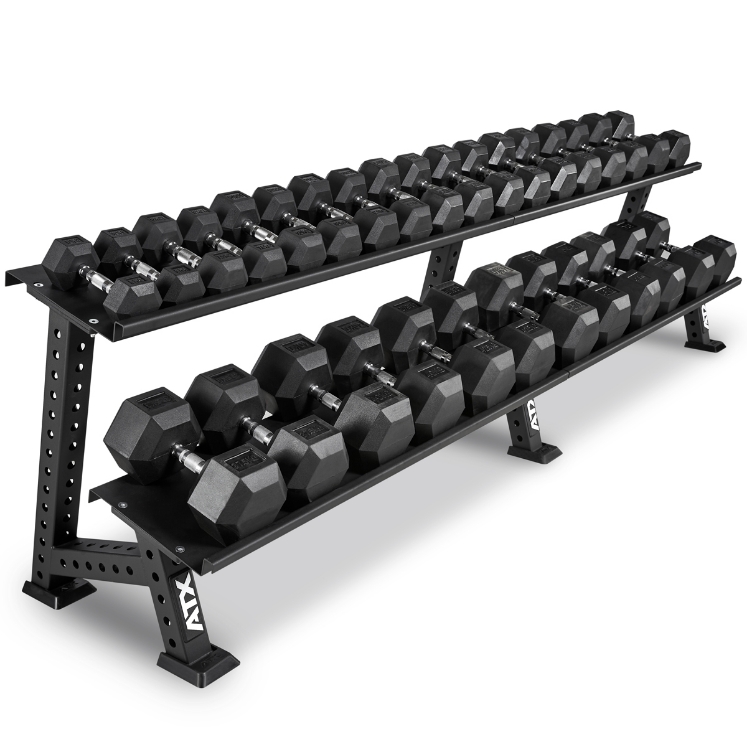 Poza cu Ganteră hexagonală cauciucată, ATX® Professional, 1 kg - 50 kg