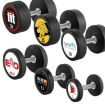 Poza cu Ganteră cauciucată personalizată cu Logo Client - 2.5 kg - 60 kg