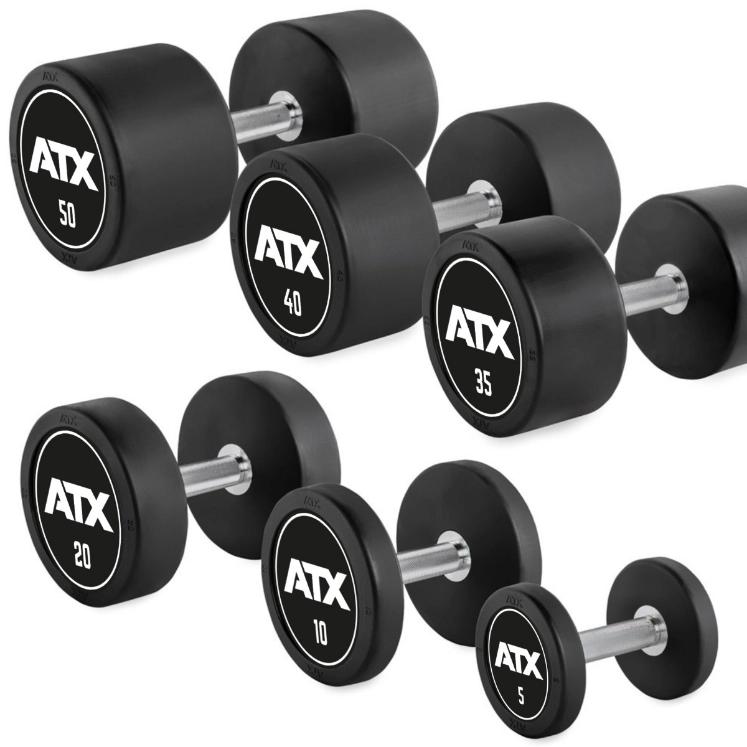 Poza cu Ganteră din cauciuc - ATX Logo - 2.5 kg - 60 kg