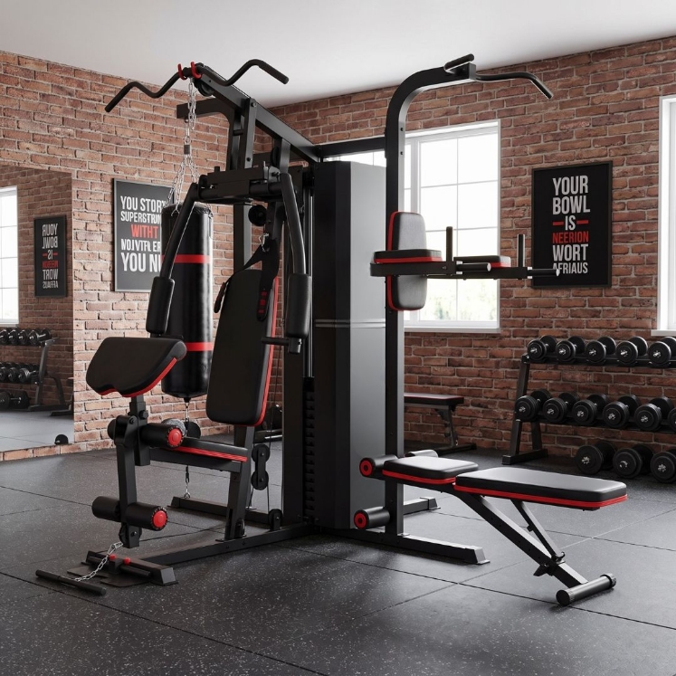 Poza cu Aparat multifunctional fitness 3 Station Home Gym, MS631S, TheWay