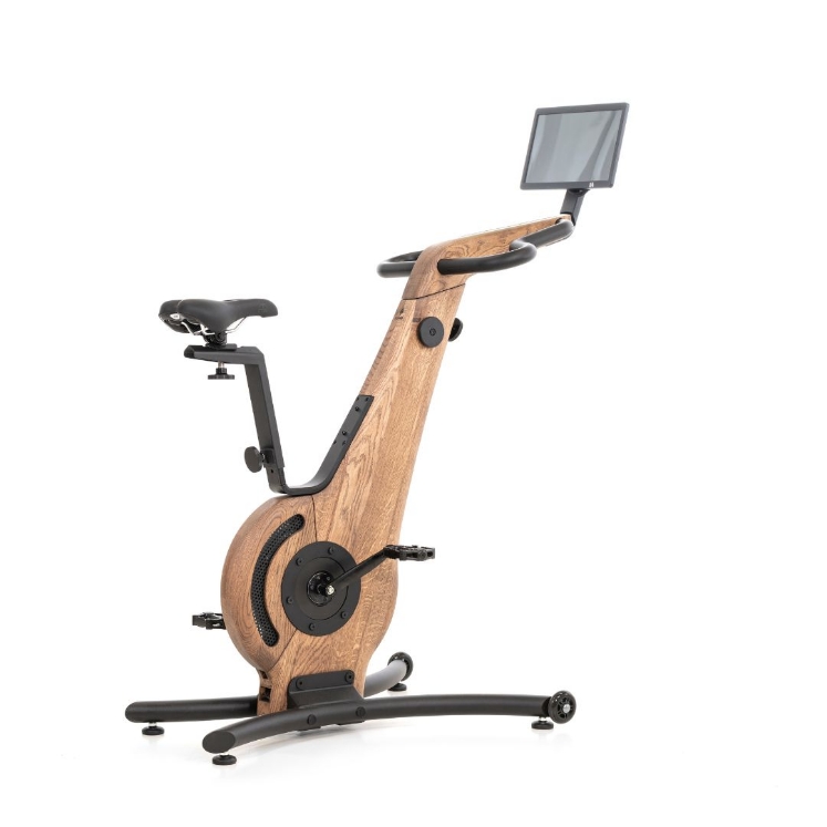 Poza cu NOHRD Bike Pro – Bicicletă fitness premium din lemn masiv cu ecran tactil de 14 inch