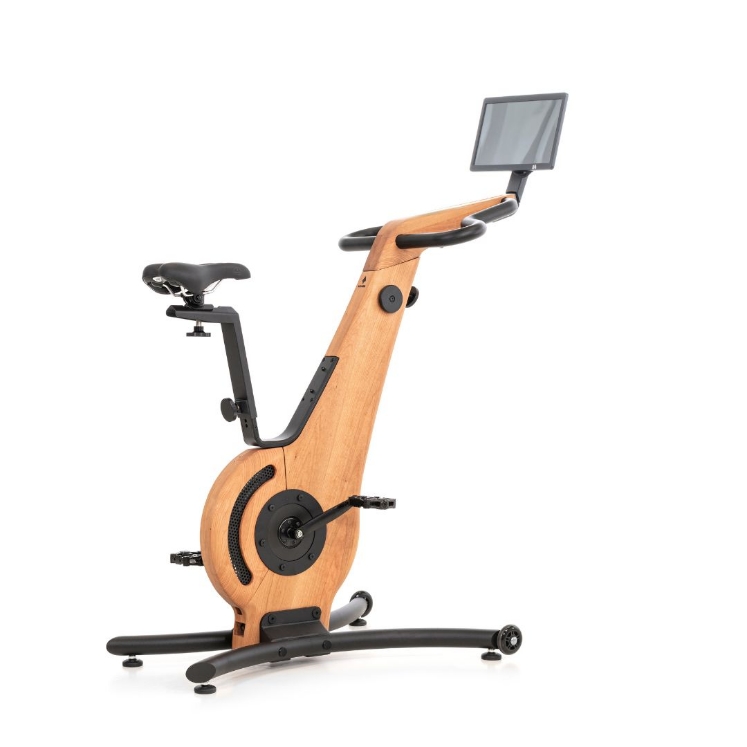 Poza cu NOHRD Bike Pro – Bicicletă fitness premium din lemn masiv cu ecran tactil de 14 inch