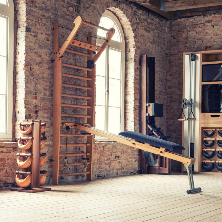 Poza cu NOHRD WallBars – Spalier fitness din lemn cu 14 bare